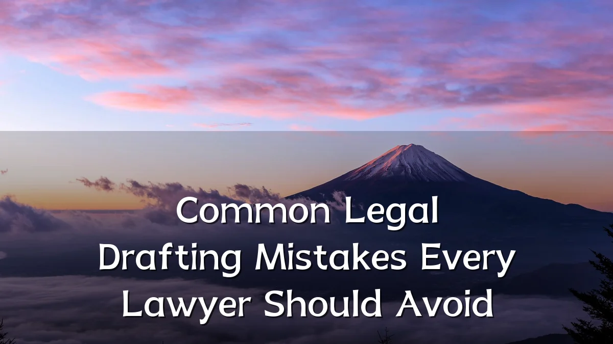 Common Legal Drafting Mistakes Every Lawyer Should Avoid